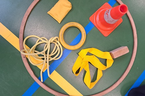 Allemaal soorten matriaal waar wij mee sporten
